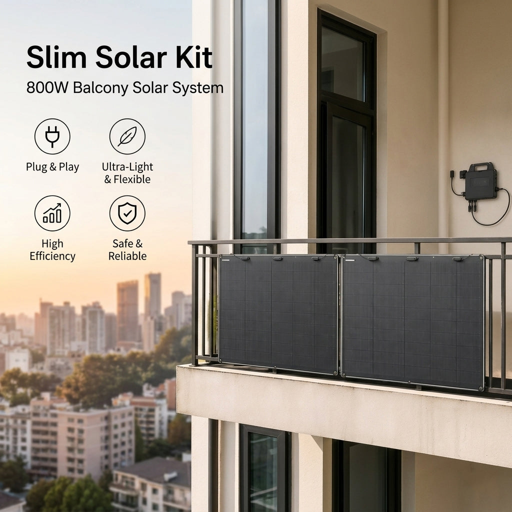 800W Slim Solar Kit ｜Plug & Play Balcony Solar System